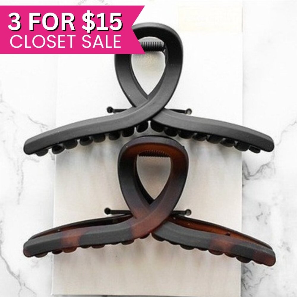 Black Brown Large Jumbo Hair Clips Tortoise Claw Clip Thick Hair‎ Accessories
